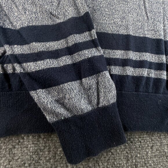 Lacoste Men Sweater Pullover Croc Logo Blue Striped Size Large Knit Long Sleeve - Picture 7 of 11
